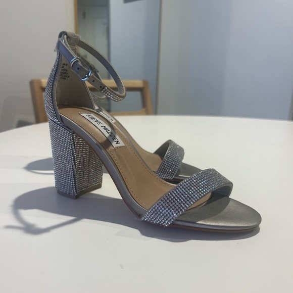 Steve Madden Sparkle Block Heels - Picture 1 of 4